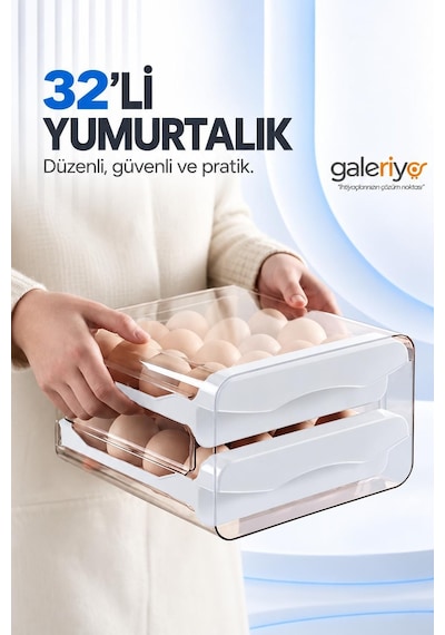 Blackstar Yumurta Organizeri Kapaklı Çekmeceli Düzenleyici 1 Adet, Steril Yumurtalık Beyaz