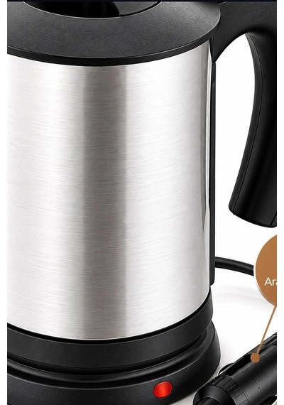 Araç İçi Su Isıtıcı Kettle 12v Çakmaklık Girişli Paslanmaz Çelik Termos Bardak Bx-316153