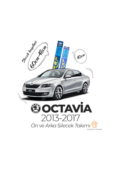 Skoda Octavia Ön ve Arka Silecek Seti (2013-2017) RBW Skoda Octavia Ön ve Arka Silecek Seti (2013-2017) RBW