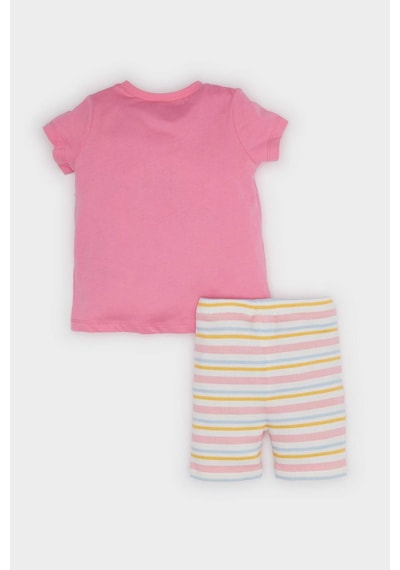 Defacto %100 Pamuklu Pijama Takımı Kız Bebek E4646A525SM Pembe