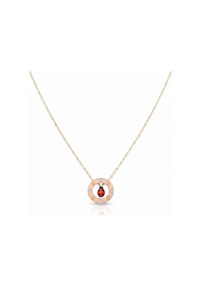 925 Ayar Papatya Silver Altın Modeli Kolye.rose.gold.rodaj Gümüş