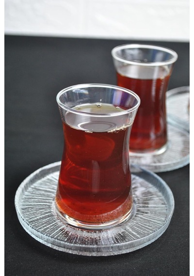 6 Kişilik Heybeli Çay Bardağı Ve Rexy Çay Tabağı Çay Takımı 12 Parça Çay Seti Diğer