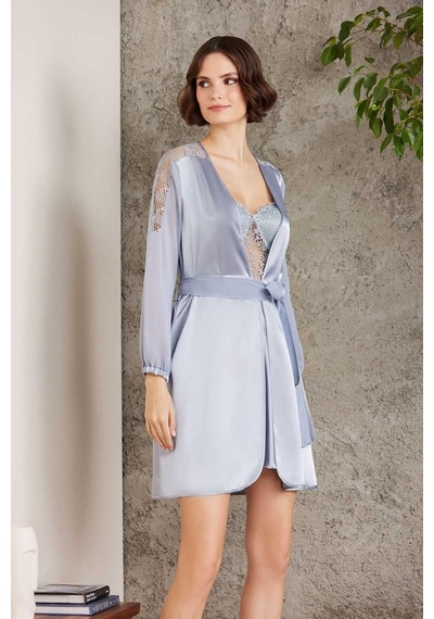 Pierre Cardin 6005 Kadın Mist Gelin Set 6'lı Saten Takım Mist
