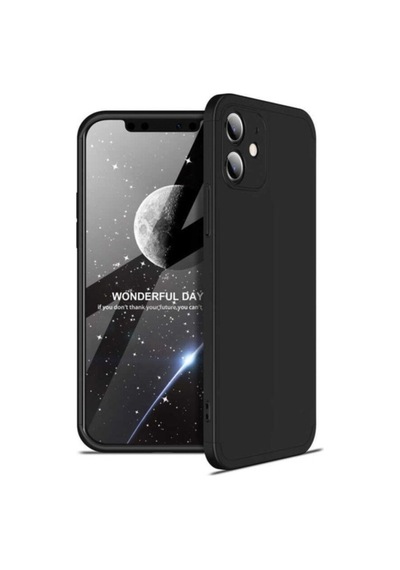 Apple Uyumlu iPhone 12 Mini Kılıf Zore Ays Kapak Siyah
