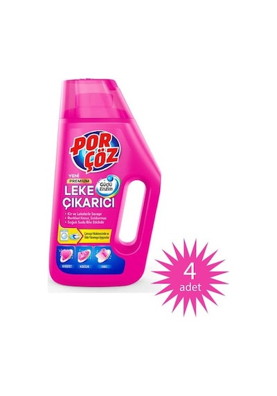 Porçöz Premium Leke Çıkarıcı 4 x 1 L