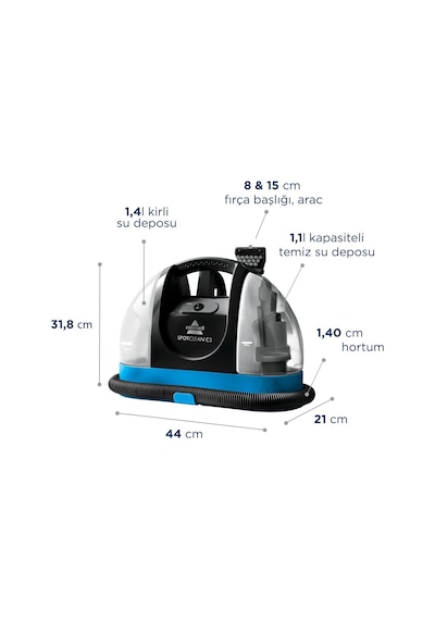 Bissell Spotclean C3 / Halı-koltuk Yıkama Ve Leke Çıkarma Makinesi / 340w / 3619n
