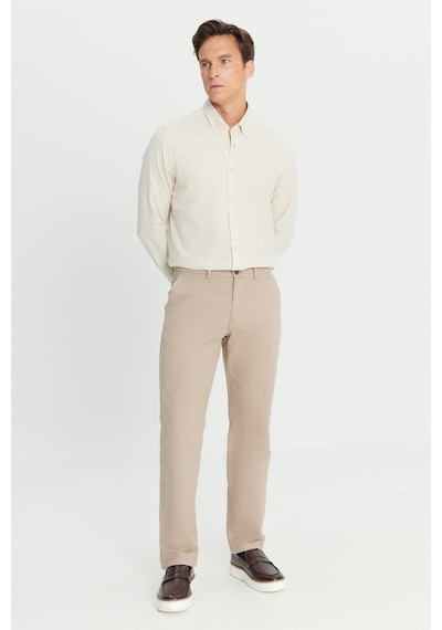 AC&Co / Altınyıldız Classics Erkek Tas %100 Pamuk Comfort Fit Rahat Kesim Yan Cepli Pantolon Tas