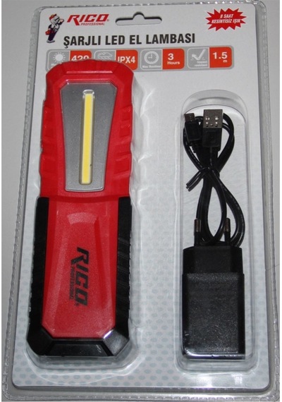 Rc0028 420 Lümens Şarjlı Led El Feneri El Lambası Mıktanıslı N11.3845