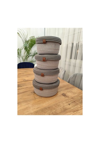 Jüt,hasır,4 Lü Kapaklı Sepet, Özel Tasarım, Çok Amaçlı Düzenleyici Organizer,sepet 25x23x21x18 Gri Antrasit Gri Antrasit Jüt,hasır,4 Lü Kapaklı Sepet, Özel Tasarım, Çok Amaçlı Düzenleyici Organizer,sepet 25x23x21x18 Gri Antrasit Gri Antrasit