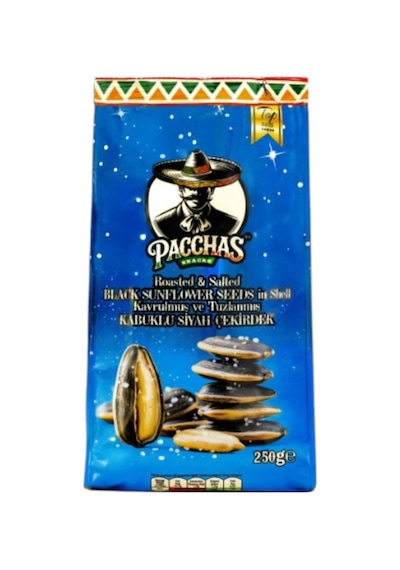 Pacchas Kavrulmuş Ve Tuzlanmış Kabuklu Siyah Çekirdek 250 G