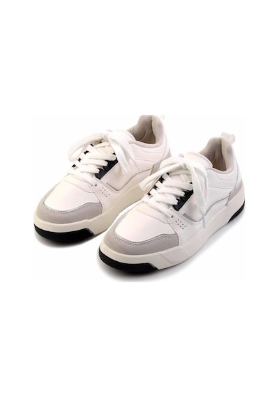Bambi Beyaz Lame Kadın Sneaker K01591513009 Beyaz