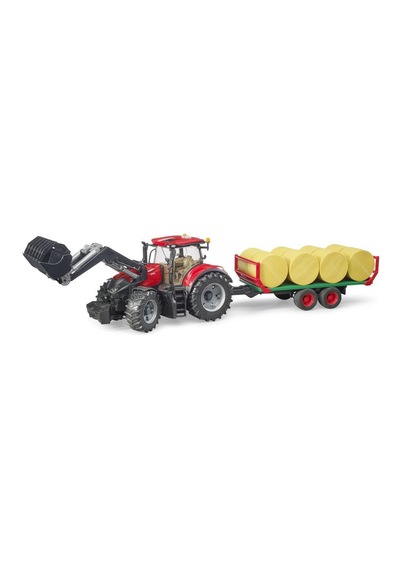 Bruder Case Ih Optum300Cvx Kepçeli Traktör & Balya Römorku