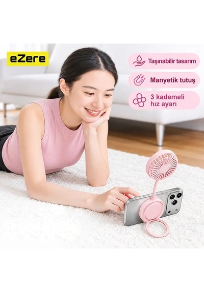 Ezere Flexcool Magsafe Manyetik Telefon Fanı Taşınabilir Mini Vantilatör- 5775