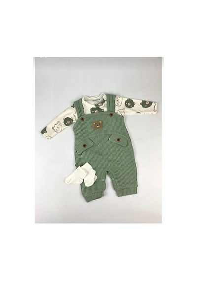 Uğur Bebe Ayı Desenli Erkek Bebek Tulum 3 Lü Tulum Seti Zıbın Tulum Çorap 3-6-9 Ay Bebek Kıyafeti Yeşil Renk Yeşil Yeşil Uğur Bebe Ayı Desenli Erkek Bebek Tulum 3 Lü Tulum Seti Zıbın Tulum Çorap 3-6-9 Ay Bebek Kıyafeti Yeşil Renk Yeşil Yeşil