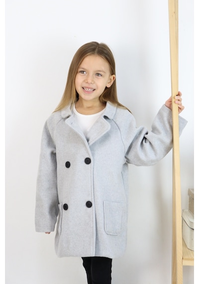 Miababy Reglan Kol Unisex Kaşe Kaban Taba