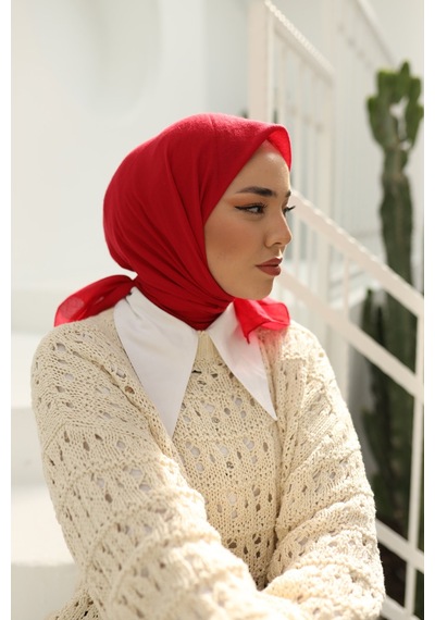 Silk Home Organik Jazz Eşarp 78002-31 Kırmızı
