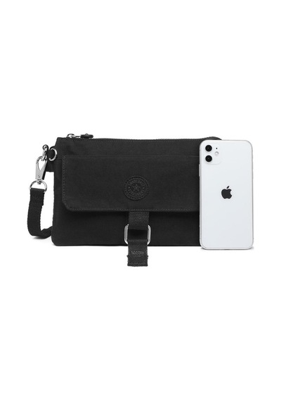 Smart Bags 1147 Krınkle Kumaş Postacı Çantası (Siyah) Siyah