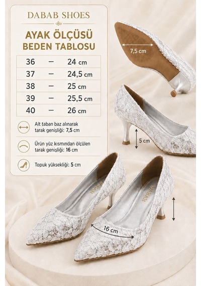 Dabab Shoes Leyla Kadın Gümüş Sivri Burun Dantel Desenli 5 Cm İnce Topuklu Stiletto Ayakkabı Dabab Shoes Leyla Kadın Gümüş Sivri Burun Dantel Desenli 5 Cm İnce Topuklu Stiletto Ayakkabı