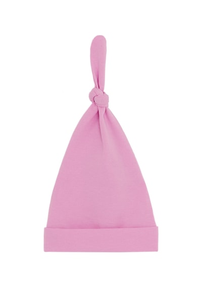 Babygiz Yenidoğan Kız Erkek Bebek %100 Pamuklu Penye Extra Yumuşak Hafif Terletmez Bere 0-6 Ay Pembe