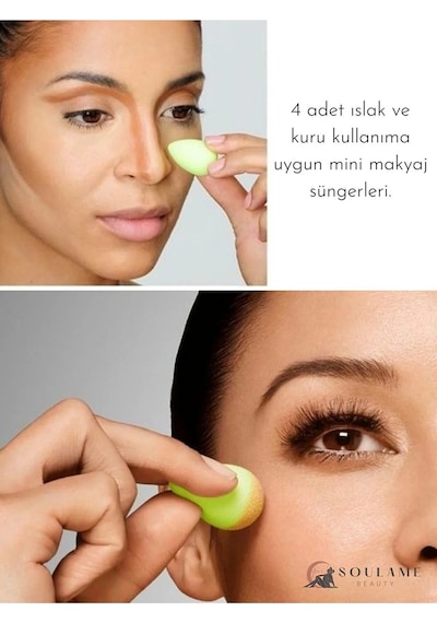 Soulame Beauty Make-Up Makyaj Sünger Seti 12'li