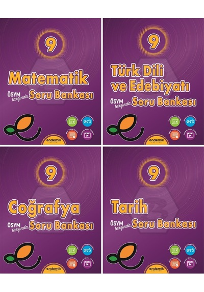 Endemik 2026 9. Sınıf Eşit Ağırlık Soru Kitabı Seti 4 Kitap Güncel Müfredat