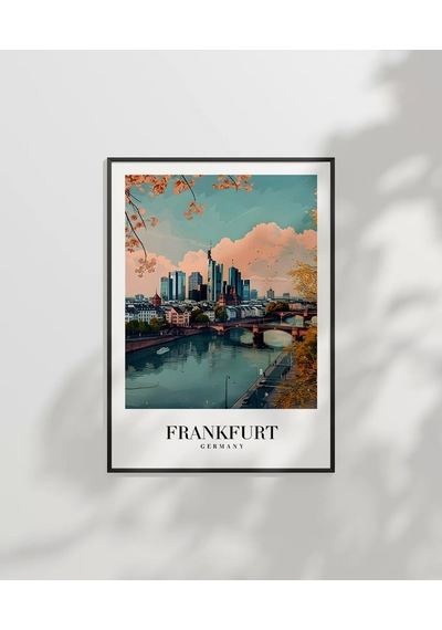 Çerçevesiz Poster Frankfurt Vintage