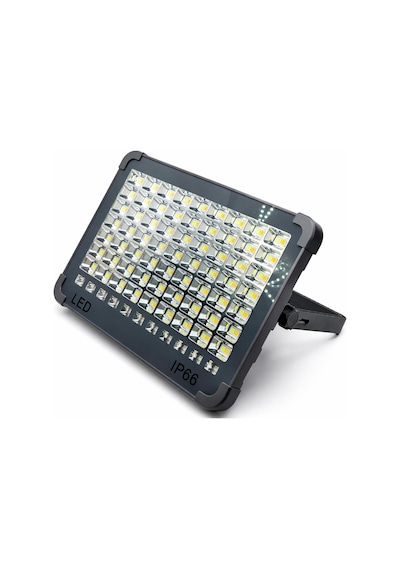 Solar Led Projektör - 5 Farklı Aydınlatma Modu, Ip66 Su Geçirmez, Type-c Şarjlı Kamp Ve Bahçe Lambası Gri