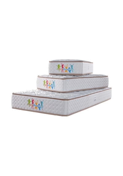 Junior Bedding 90x190 Tek Kişilik Yatak Ortopedik Yaylı Yatak Konforlu Ve Destekleyici Yatak Beyaz