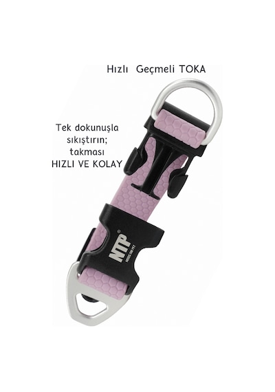 Interlaken Su Geçirmez Sağlam D Halkalı Pembe Köpek Boyun Tasması Pembe M Pembe