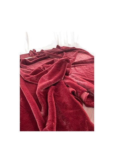 Toscana Tavşan, Ithal Bordo Peluş Kumaş 100x150cm Ev Tekstili, Tekstil Bordo Bordo