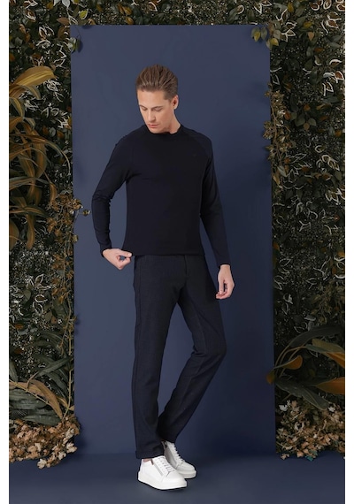 Efor Ts 872 Slim Fit Lacivert Spor T-shirt Lacivert