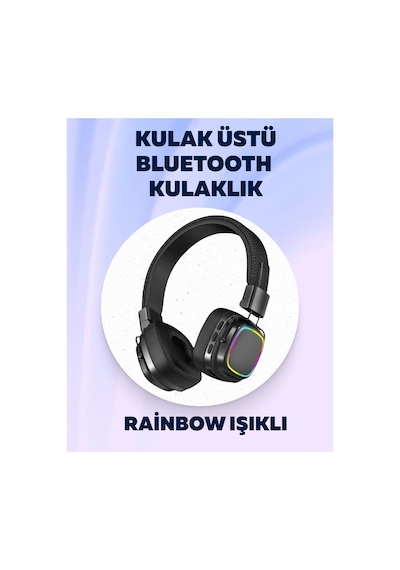 Yüksek Ses Kaliteli Kablosuz Kulak Üstü Kulaklık Bt 5.3 Renk