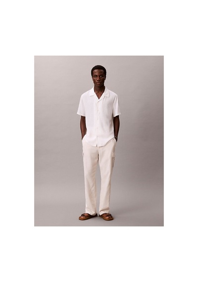 Calvin Klein Erkek Relaxed Fit Düz Çizgili Kargo Pantolon-16199 Kum Rengi