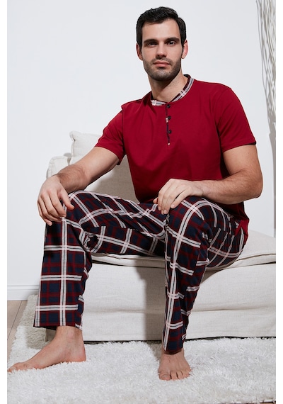 Buratti Erkek Pijama Takımı 60961007 Bordo