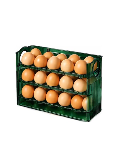Ayrex Microcase Sert Abs Plastik Dolapiçi Yumurta Organizer Ve Standı Kapaklı Tasarım Al5453 Yeşil Diğer