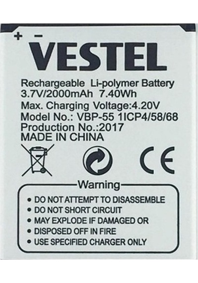 Senalstore Vestel Venüs 5.5 Uyumlu Pil Batarya 5.5x 5.5v Vbp-55 İthal