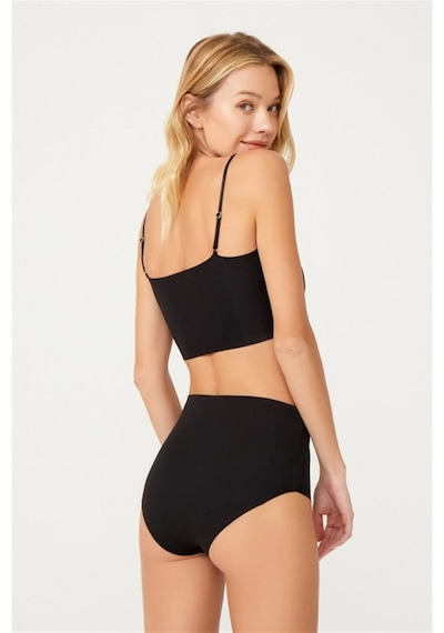 Cottonhill Yüksek Bel Basic Lazer Kesim Bikini Külot 3'Lü Paket - 5-Çok Renkli-M Çok Renkli