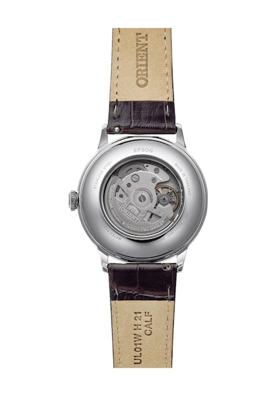 Orient Ra-ac0032v30b Kurmalı Otomatik Deri Kahverengi Mor Kadran 41 Mm Erkek Kol Saati Gri