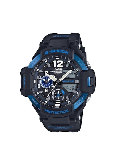 Casio G-shock Ga-1100 Ga-1000 Siyah Orijinal Silikon Saat Kordonu - Mavi Yazılı 92232258