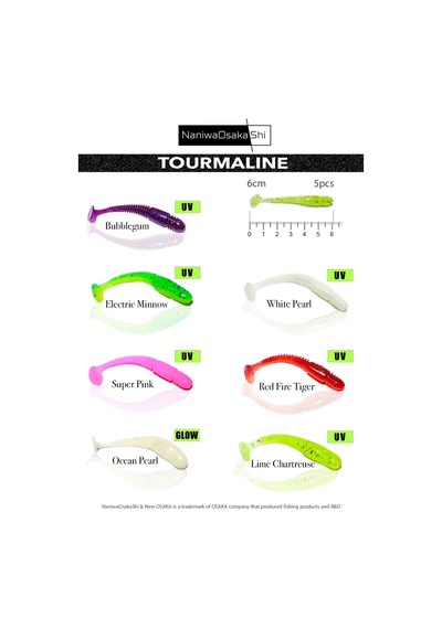 Naniwaosakashi Tourmaline 6cm 5pcs