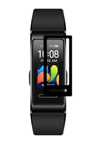 Huawei Band 4 Pro Tam Kaplayan Ekran Koruma 3D Film Siyah