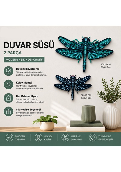 Dekoratif Yusufçuk Figürü Çocuk Odası Ve Duvar Süsü Hediyelik Aksesuar 15x21