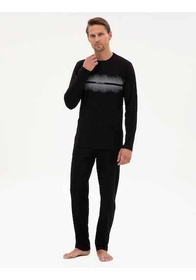 Pierre Cardin Erkek Siyah Pijama Takım 50322634-001 Siyah