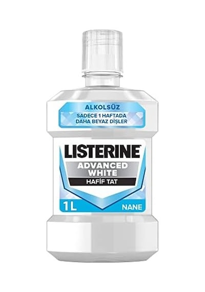 Advanced White Ağız Bakım Ürünü, Zorlu Lekeleri Giderir, Hafif Tat, Sıfır Alkol, Name Aromalı, 1000ml
