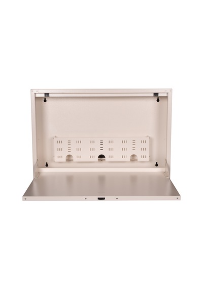 Alfafonet Ziglat 500 Duvar Tipi Laptop Dolabı 700x150x500 Mm Mat Beyaz 70 Kg Taşıma Kapasiteli Kilitli Metal Dolap