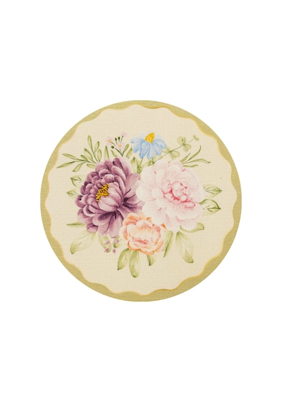 Peony Kağıt Bardak Altlığı 10 Cm 12'li Paket Beyaz