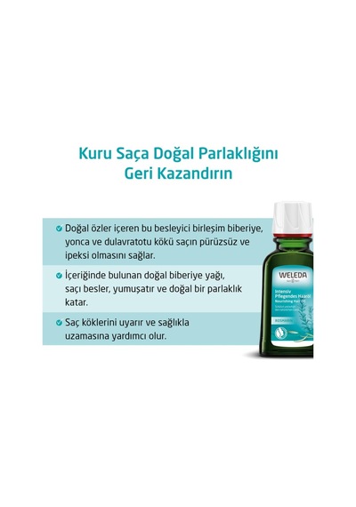 Weleda Rosemary Conditioning Hair Oil Organik Biberiye Özlü Besleyici Saç Bakım Yağı 50ml