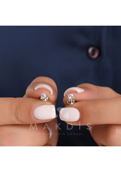 0.20 Karat Tektaş Pırlanta Küpe - Hrd Sertifikalı 16865130