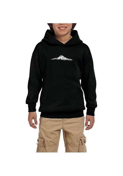 Zepplin Giyim Single Mountain View Siyah Çocuk Kapşonlu Sweatshirt Siyah