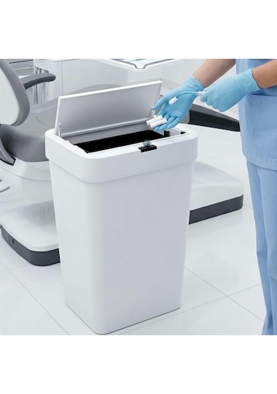 50 Litre Sensörlü Çöp Kovası, Otomatik Temassız Akıllı Çöp Kutusu, Dokunmatik Açma Özellikli, Sessiz Kapanan